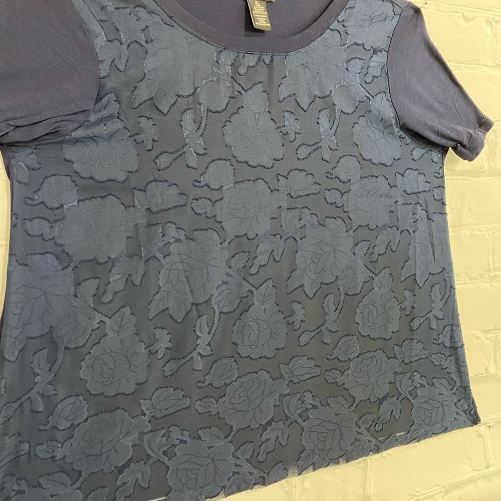 Navy Blue Work Top - Picture 6 of 9